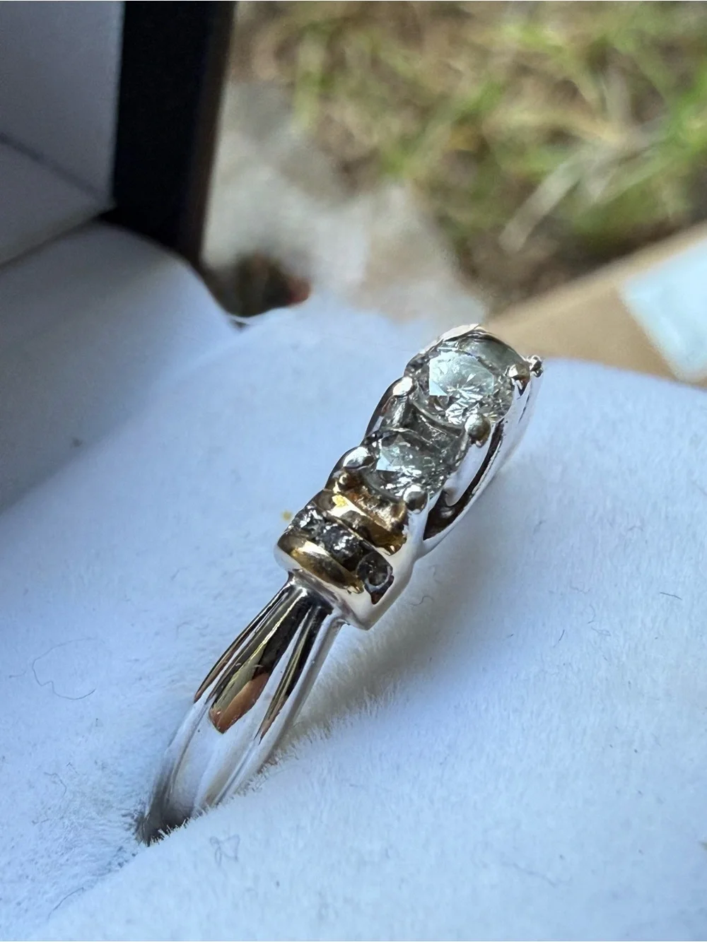 Stunning Vintage 14k Two-Tone Gold 1/2 CTW Natural Diamond Ring size 8.5